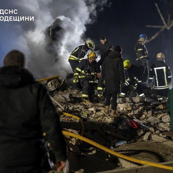 A woman clutching an infant is found in the rubble of Ukraine building after Russian drone strike